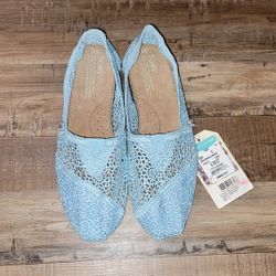 New TOMS Women's Size 9 Light Blue Comfort Flats Shoes PRICE Is Firm