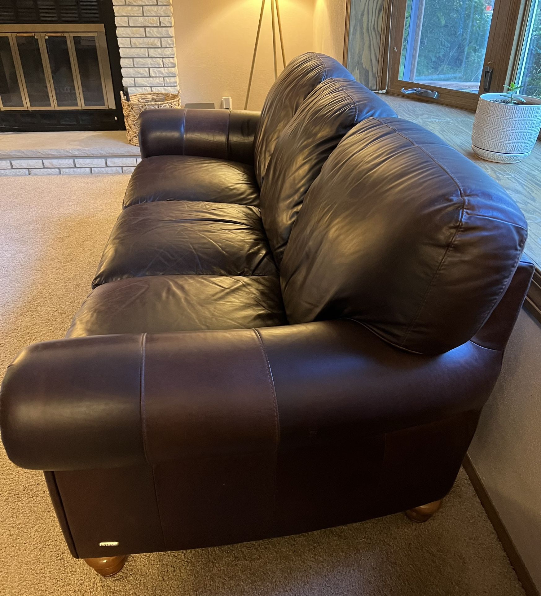 Brown Leather Couch