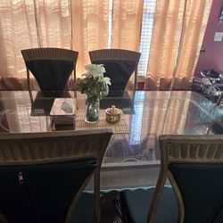 6 chairs and dining table