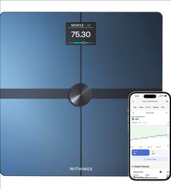 WITHINGS Body Smart - Accurate Scale for Body Weight and Fat Percentage, Body Composition Wi-Fi and Bluetooth Weight Scale, Baby Weight Scale, Smart S