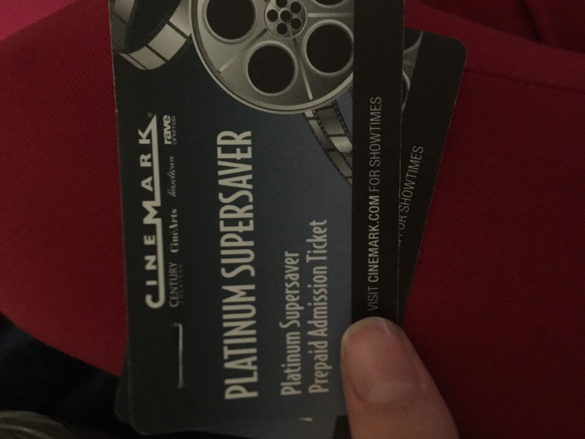 Platinum Supersaver movie tickets for Cinemark