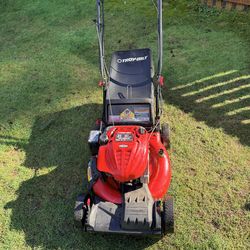 Electric start self propelled lawnmower