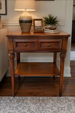MCM Vintage White Fine Furniture Nightstand | Side Table | Mebane NC | Lot 874