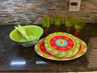 Melamine outdoor dish set