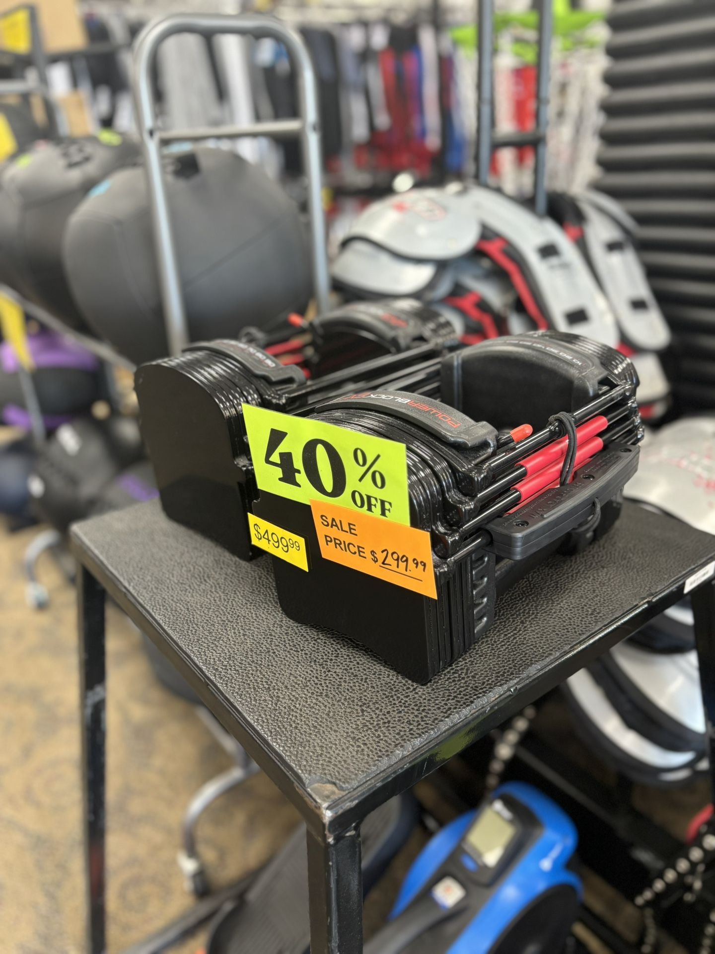 PowerBlock EXP adjustable dumbbells