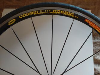 New (less than 20 miles) Mavic Cosmic Elite front wheel with factory skewer.
700c x 19 mm

