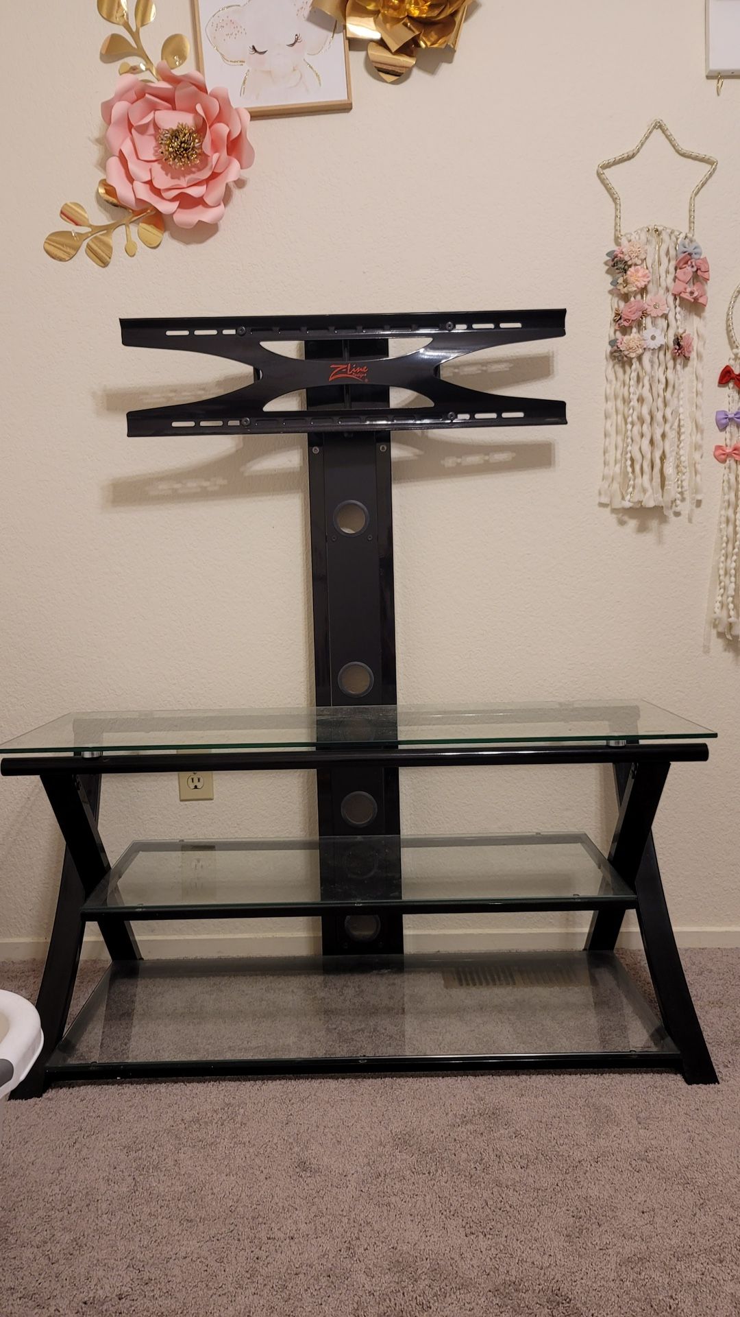 Glass Tv Stand With Mount