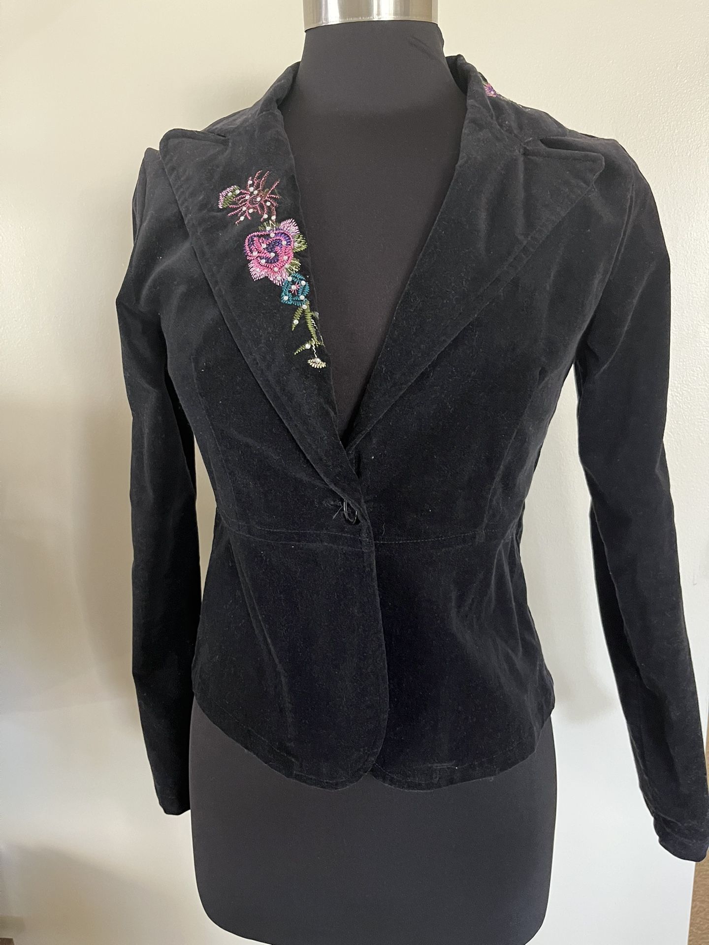 Black velvet jacket