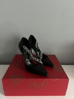 Christian Louboutin Black Leather Heels