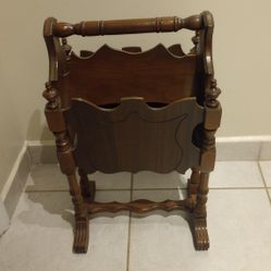 Antique Mid Century Magazine Rack 