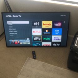 43 Inch ONN ROKU TV WITH REMOTE