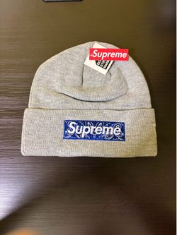 New grey Supreme beanie