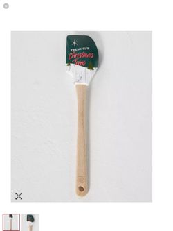 Martha Stewart Silicone Head Wood Handle Heat Resistant Holiday Spatula 12.5"