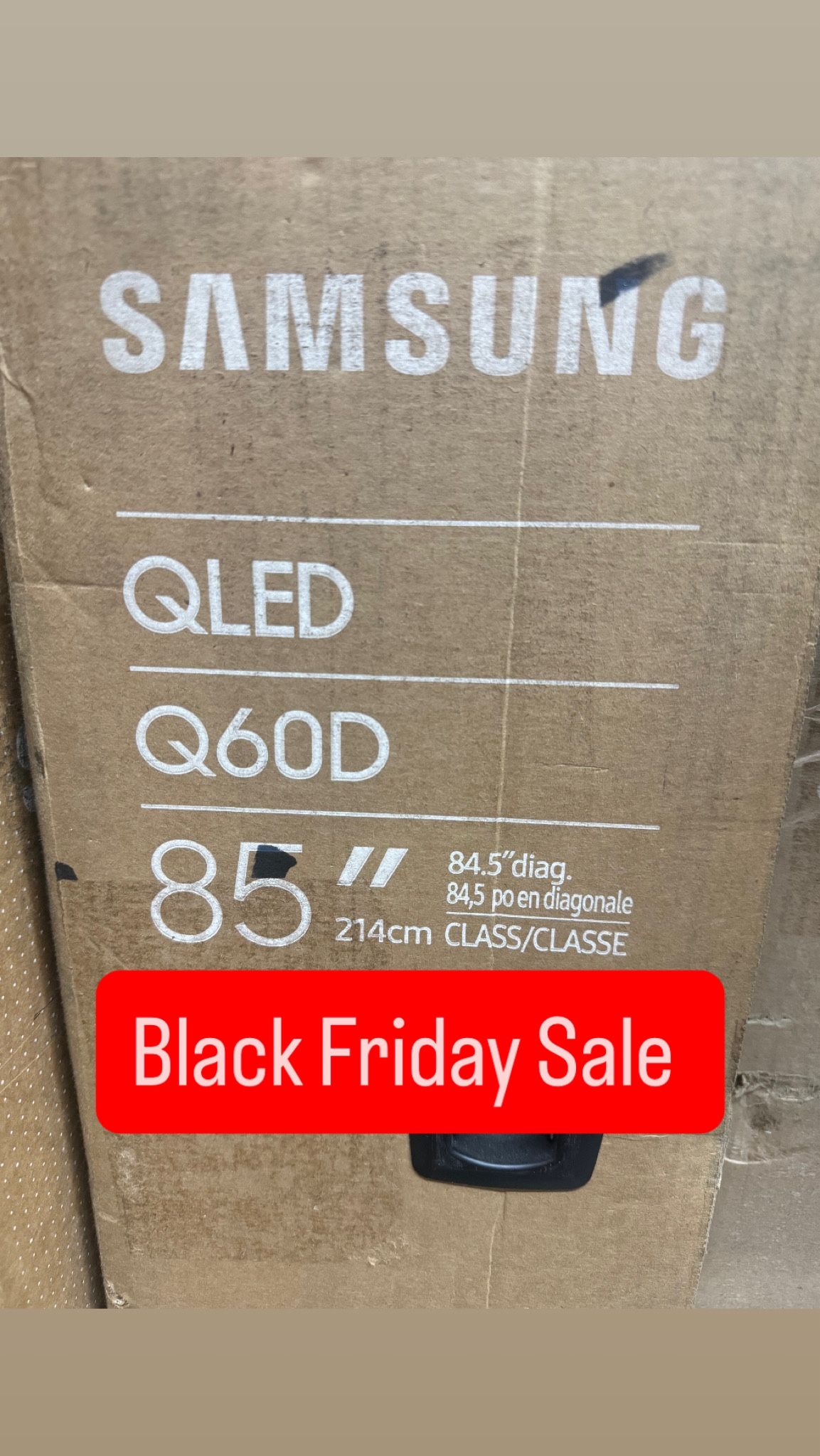 SAMSUNG Q60D Series 85-Inch Class 4K Smart QLED TV | Quantum HDR, Object Tracking Sound Lite, Motion Xcelerator, Slim Design | Gaming Hub | Alexa Buil