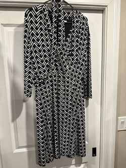 black and white chevron dress Allesando Stripe Dress (35) M