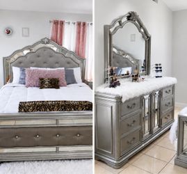 King Silver bedroom set