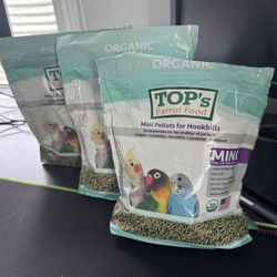 3 bags of organic small bird pellets