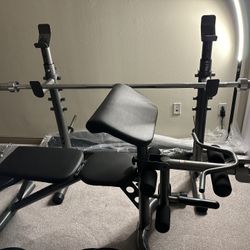 Work Out Bench W/weights