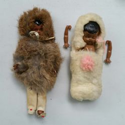 Vintage Dime Store Eskimo dolls