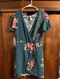 Green Floral Dress Never Worn 