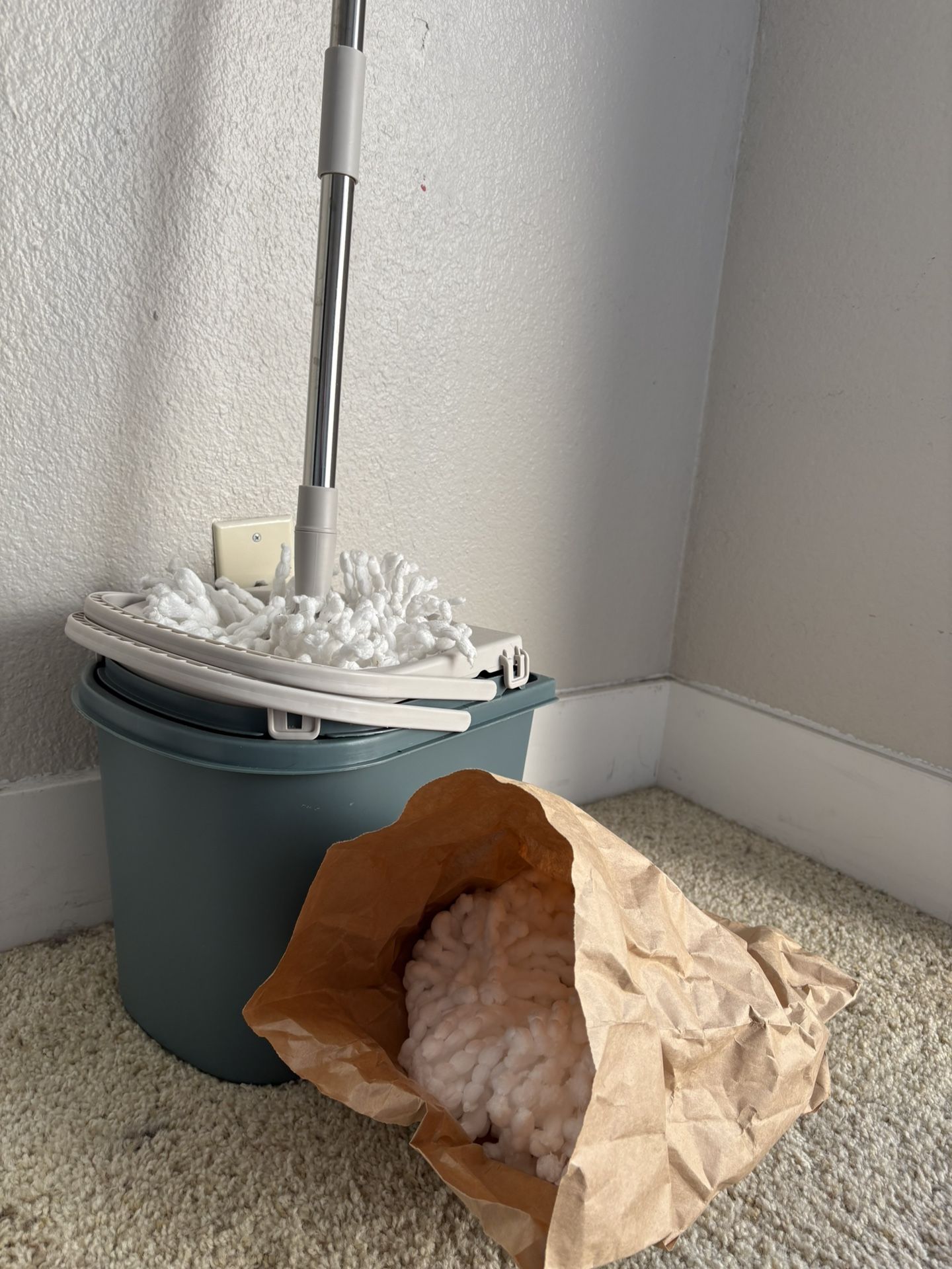 Spin Mop Set, Extra Mop, Collapsing Bucket, Floor Care, Floor Cleaning, Mop