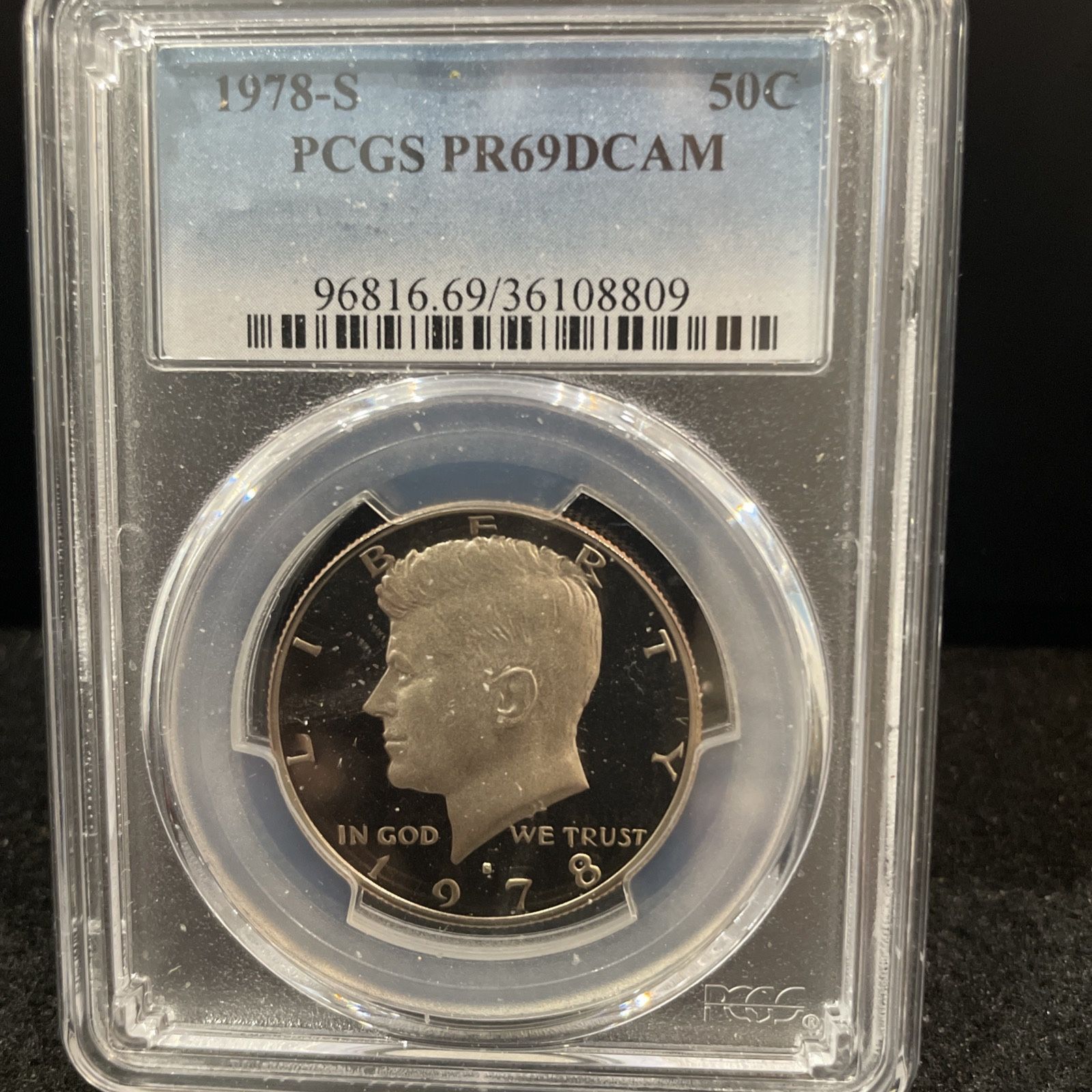 1978 S Gem Proof Kennedy Half Dollar Graded At PR69 With A Deep Cameo H-20