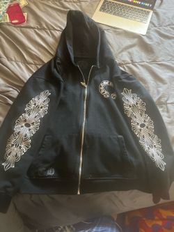 Chrome Hearts Black/White Zip Hoodie Size M — NEED GONE TODAY (CASH ONLY)
