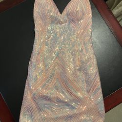 Cocktail Dress NWOT Pink And Iridescent 