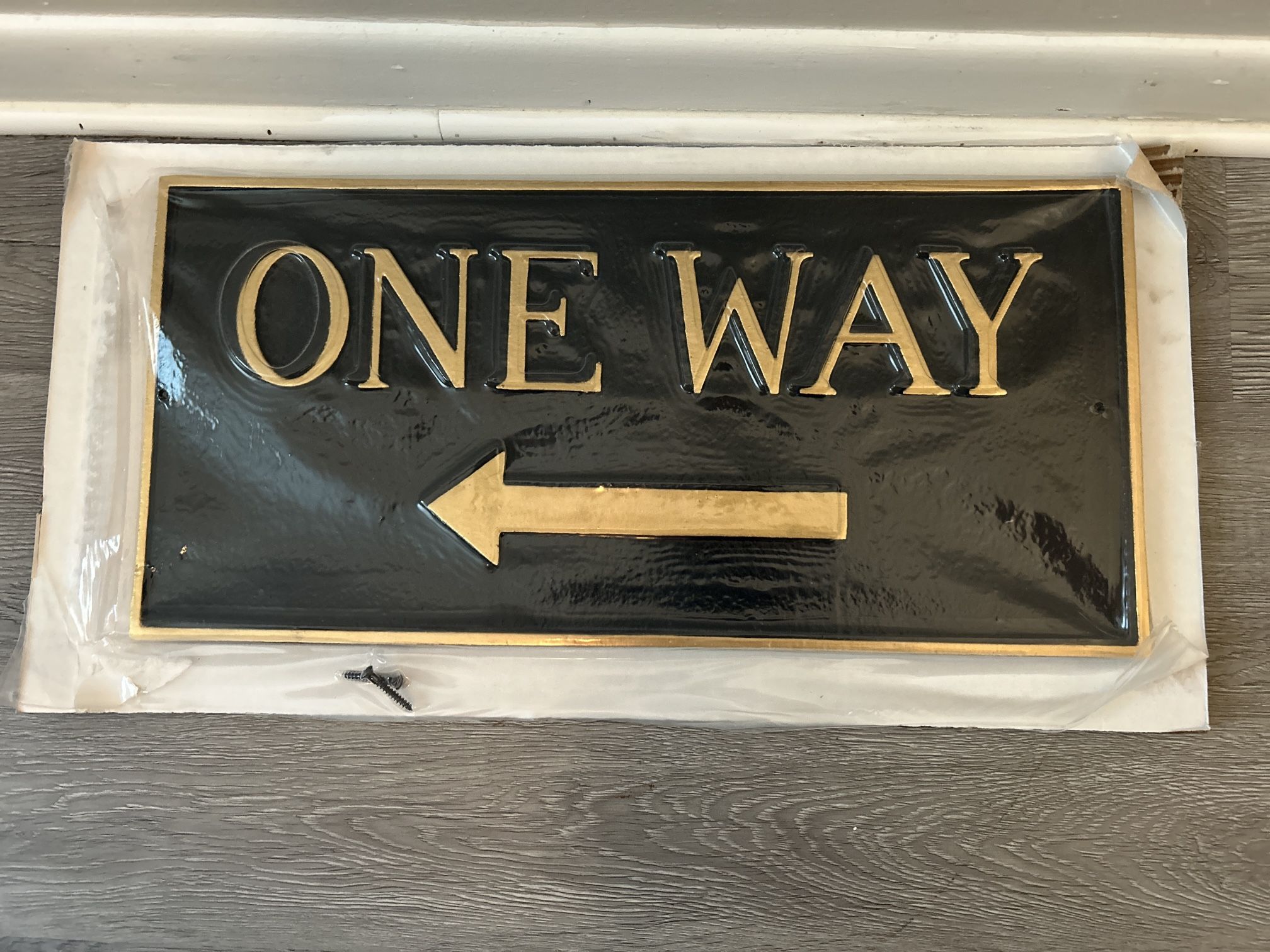 Large Rectangle Left One Way Sign