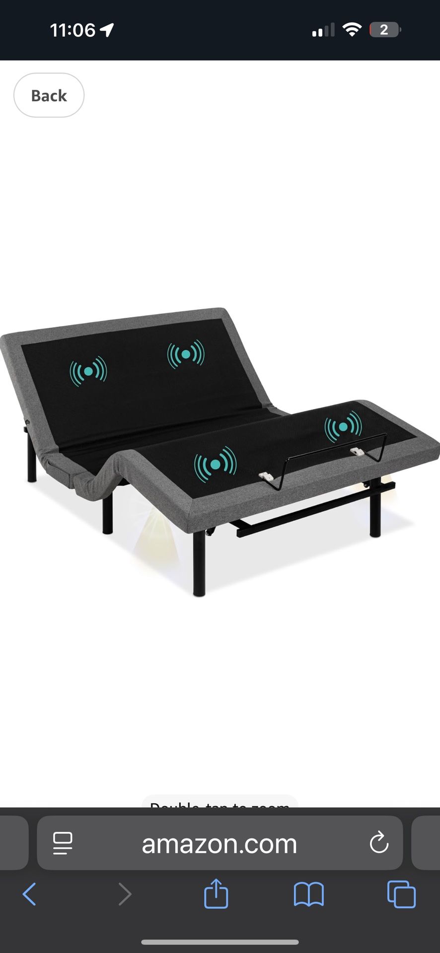 Full Size Adjustable Bed Frame - Massage