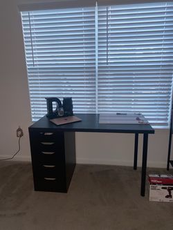 IKEA LAGKAPTEN / ALEX Black Desk – Excellent Condition