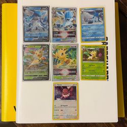 Pokemon Cards TCG Glaceon V Vstar Leafeon V Vstar Eevee Promo Lot