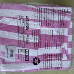 New Pink & White Striped Denim Jeans - Vibrant Summer Style (Brand New)