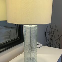 Light Teal Glass Lamp