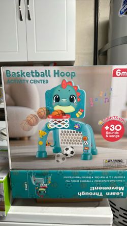 4 in 1 Toddler Basketball Hoop & Soccer Goal toy