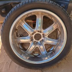 I Have A 305 40 22 Tire Here It's An All-season Come With The Rim I Just Had It About 4 Months The Tire Is Practically New If Anybody Want It They Can