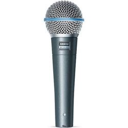 Shure BETA 58A Vocal Microphone - Single Element Supercardioid Dynamic Mic for Stage and Studio, Includes A25D Adjustable Stand Adapter 
