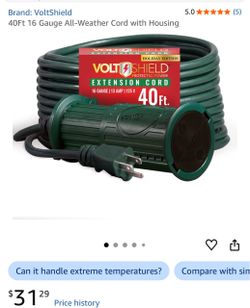 VoltShield 40ft Outdoor Extension Cord