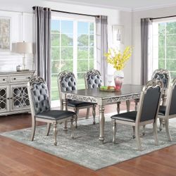 Silver Dining Table Set 