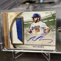 2025 Topps Museum Collection Max Muncy Jumbo Patch Autograph Dodgers /15