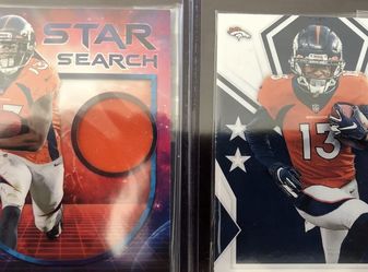 KJ Hamler 2020 Rookies & Stars Star Search Relic #20 Broncos H23 And Base 2Cards
