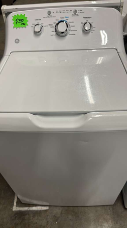 GE Top Load Washer – White, Simple Knob Controls, Deep Rinse