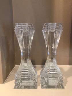 Mikasa Crystal Candlestick Holders