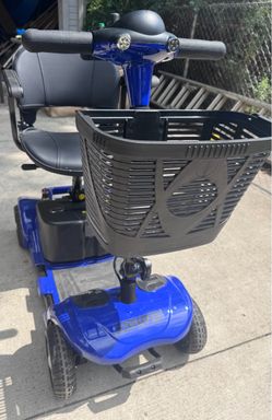 Blue 4-Wheel Electric Mobility Scooter