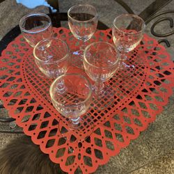 Vintage Cordial Glasses