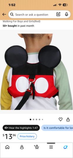 Mickey Mouse Toddler Safety Harness Leash