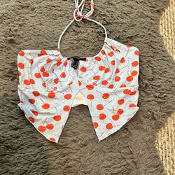 Forever 21 Women’s Cherry 🍒halter Top Size A