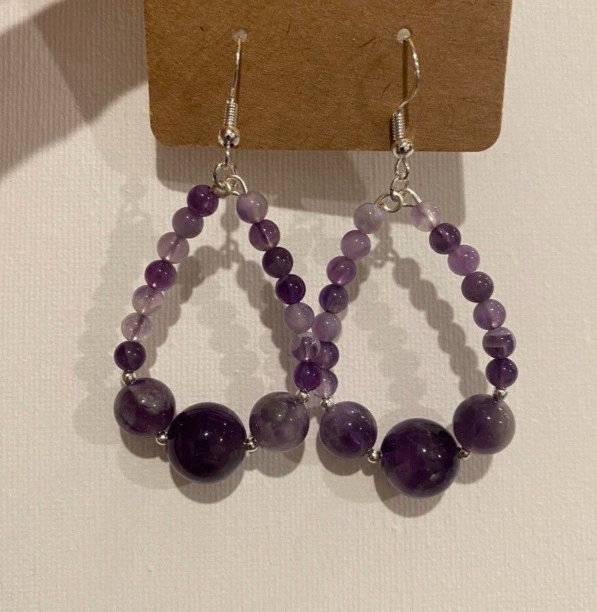 Sterling silver Amethyst Earrings