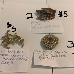 11 Brooches.    Vintage.    $5 Each