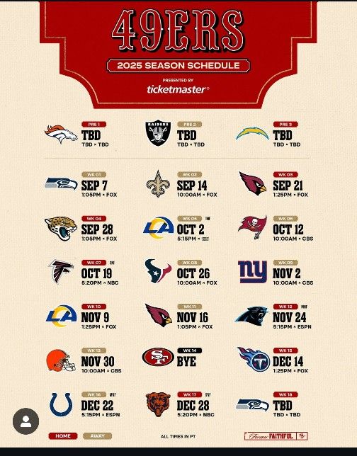 49ers Home Games